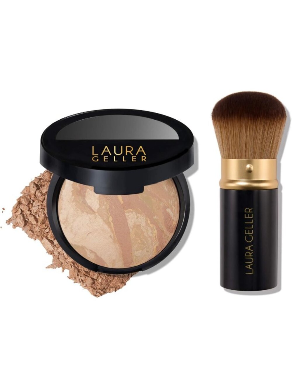 Baked Balance-n-Brighten Foundation with Kabuki Brush - Light Shade, Flawless
